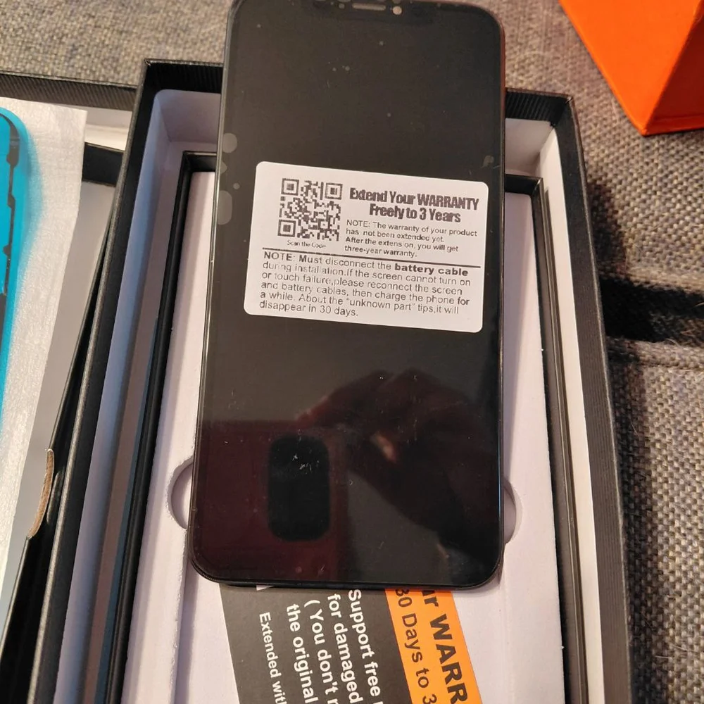Cell Phone Screen Protector for iPhone XS Max 6.5 inch Black Blue